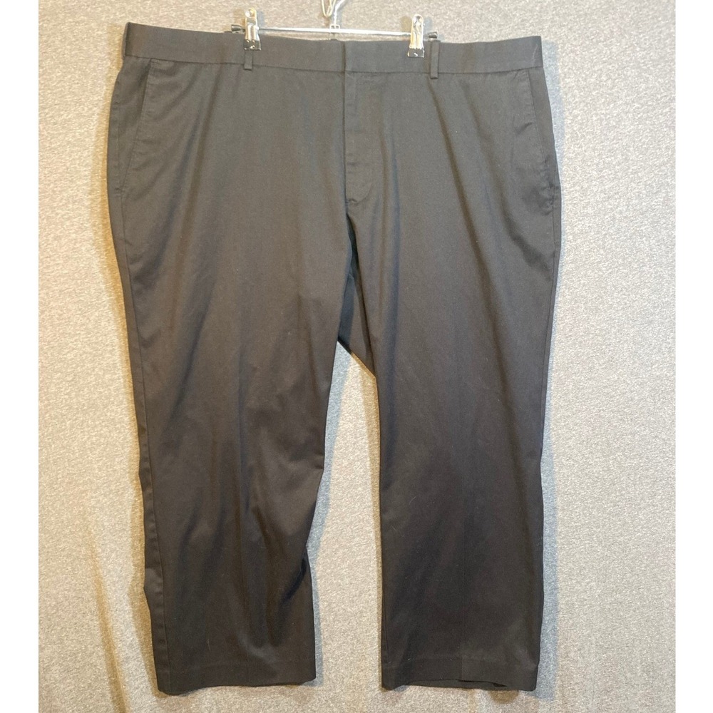 Perry‎ Ellis Portfolio Men's Black Flat Front Dress Pants Size 46x30